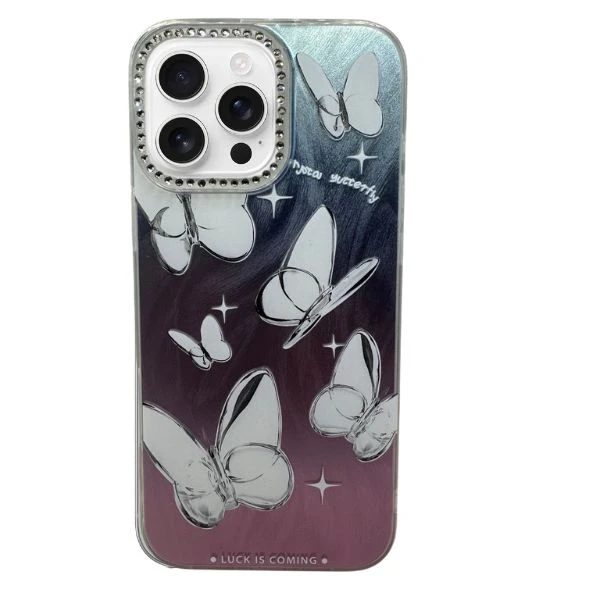 کاور طرح پروانه شیشه‌ای مناسب برای گوشی موبایل اپل  Iphone 16 pro max