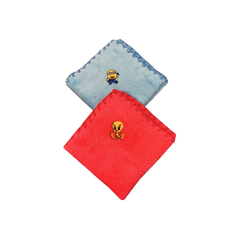 حوله کودک مدل تدی عروسکی سایز 30x30 سانتی متر مجموعه دو عددی