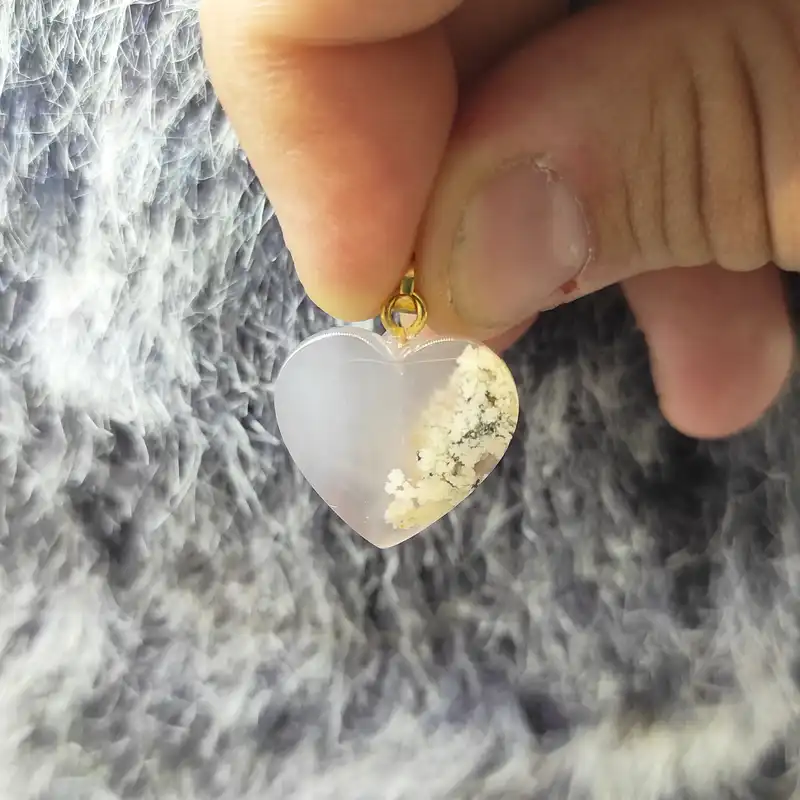 آویز گردنبند زنانه مدل عقیق شجر طرح قلب کدR08