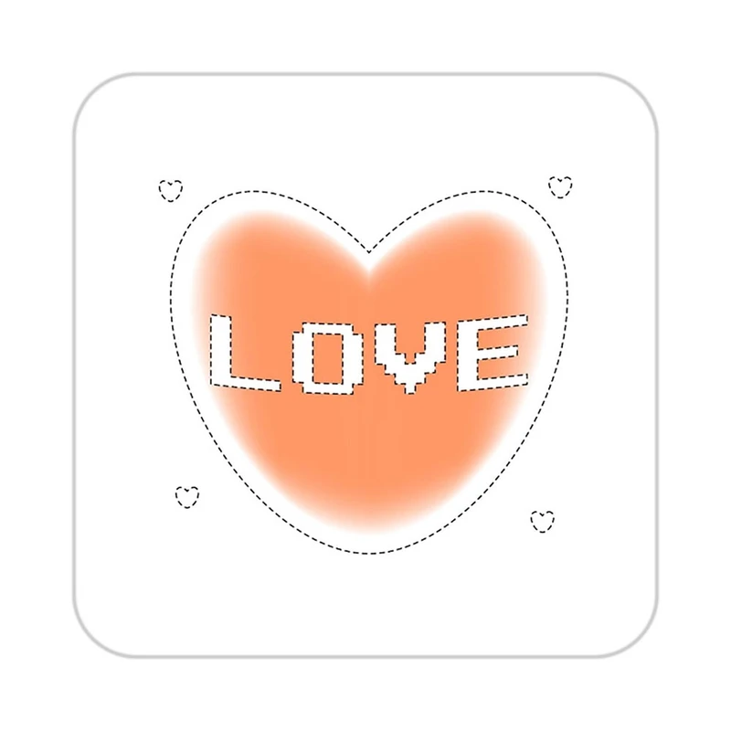 زیر لیوانی کاکتی طرح عاشقانه مدل mp39471