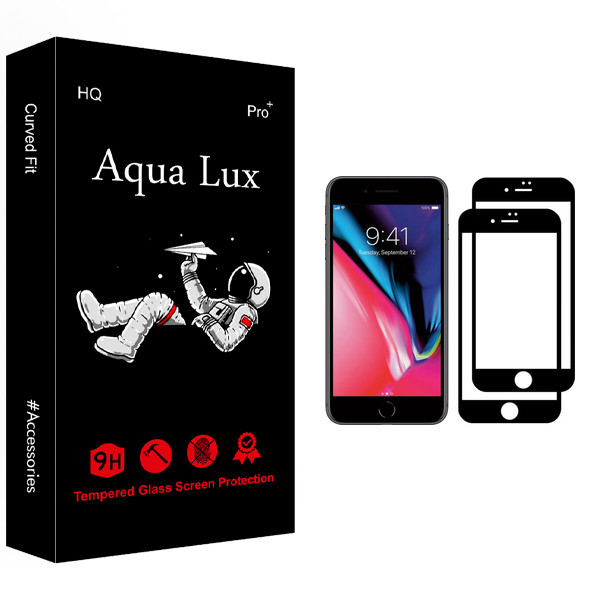 محافظ صفحه نمایش آکوا لاکس مدل +Pro مناسب برای گوشی موبایل اپل iPhone 8 بسته دو عددی
