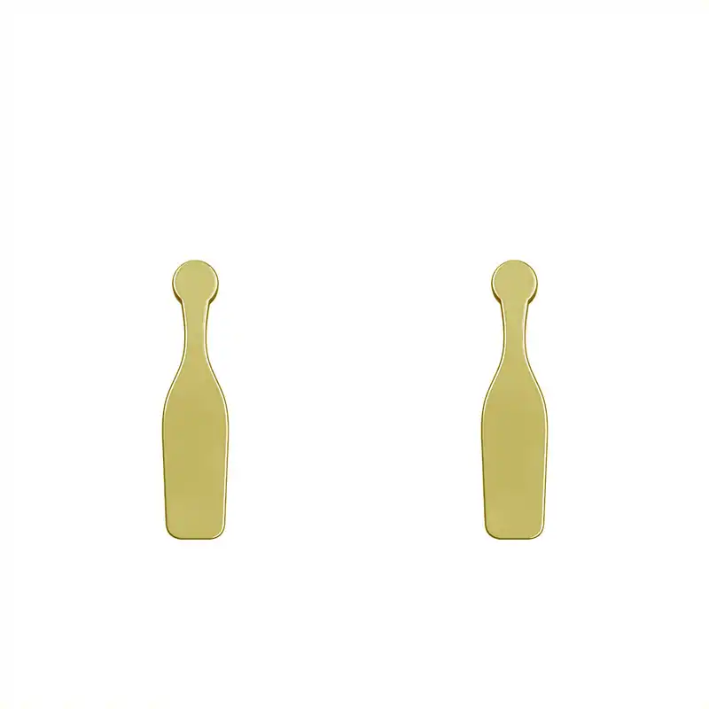 گوشواره طلا 18 عیار زنانه مدوپد مدل بطری کد GA1-15060