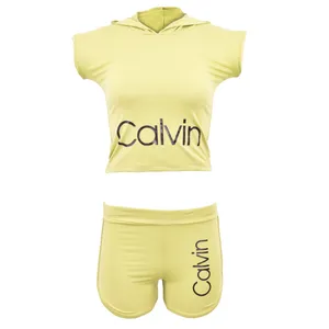 ست نیم تنه و شلوارک ورزشی زنانه کد CN-N