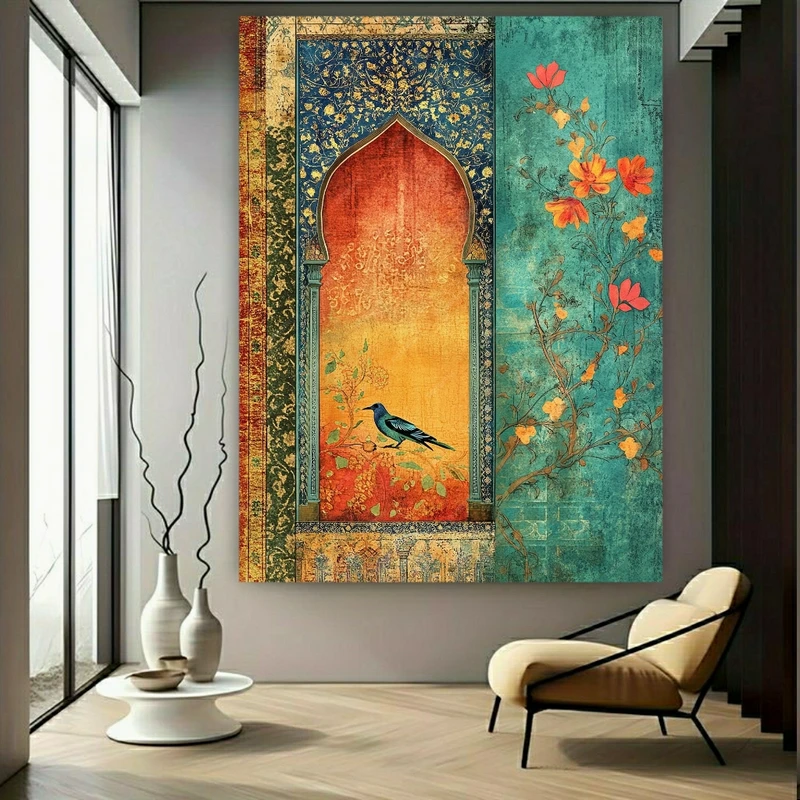  پوستر پارچه ایی طرح پرنده مدل عاشقانه کد N193