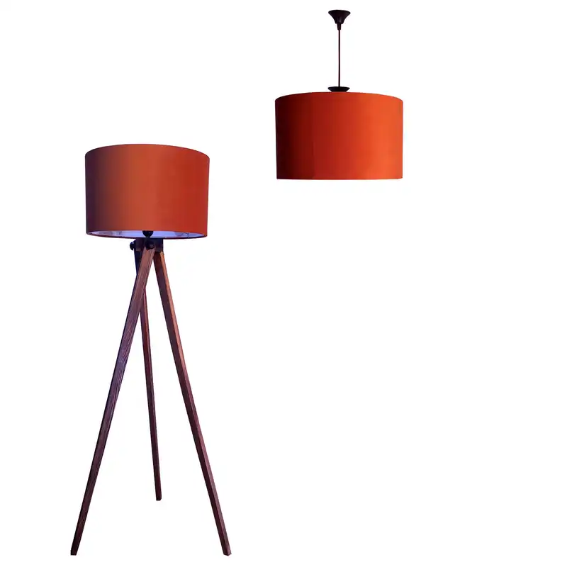 آباژور ایستاده مدل LA - 003 به همراه چراغ آویز