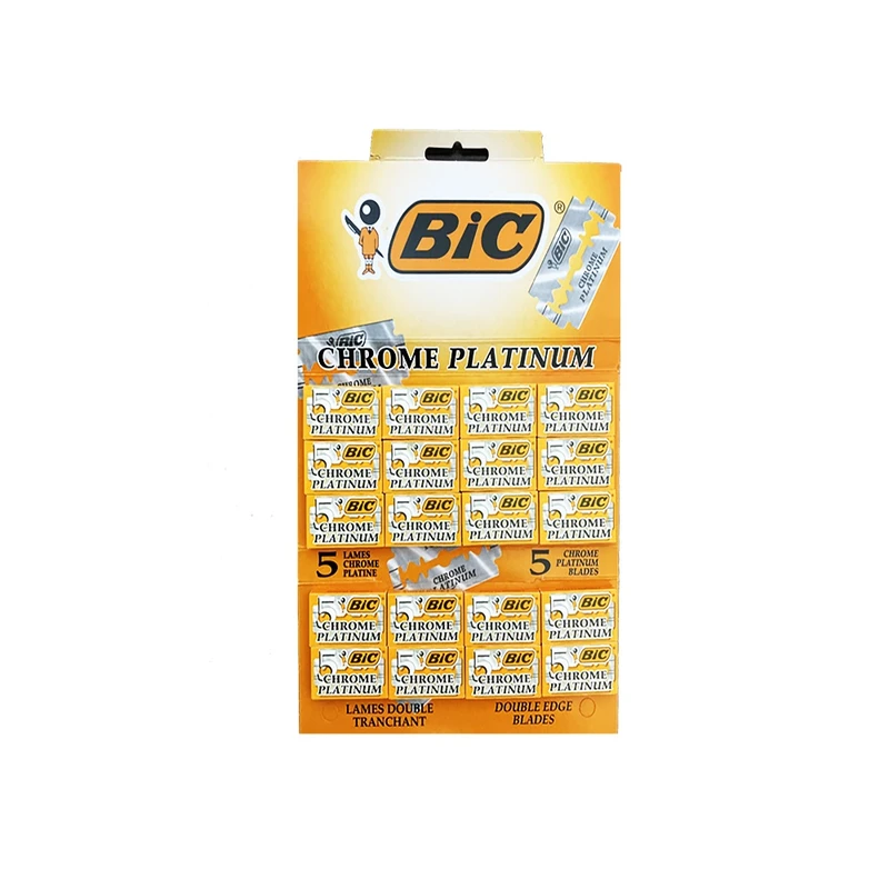تیغ یدک بیک مدل Platinum Chromium Double Edge مجموعه 20 عددی