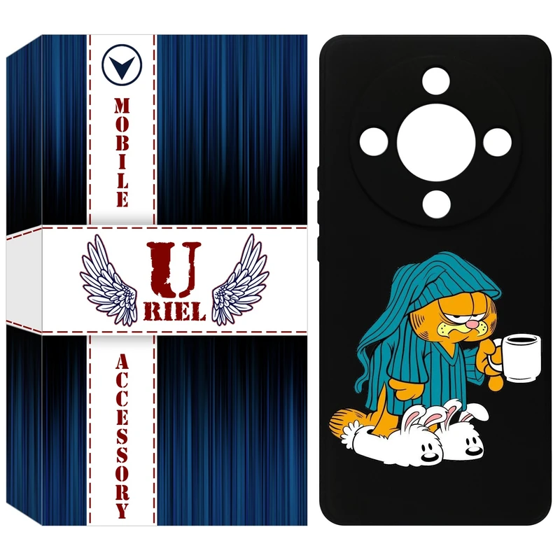 کاور یوریل مدل KSH کد 72 طرح گارفیلد مناسب برای گوشی موبایل آنر X9b / X50 / Magic6 Lite / Magic 6 Lite
