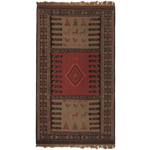 گلیم دستبافت دو متری کد 363006