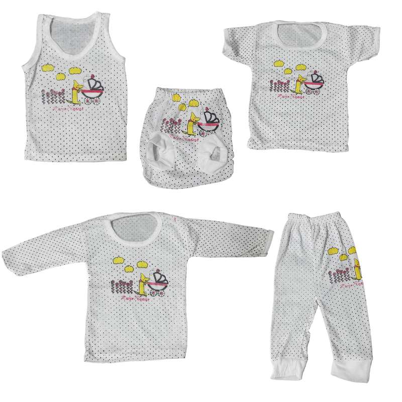 ست 5 تکه لباس نوزادی مدل B11048