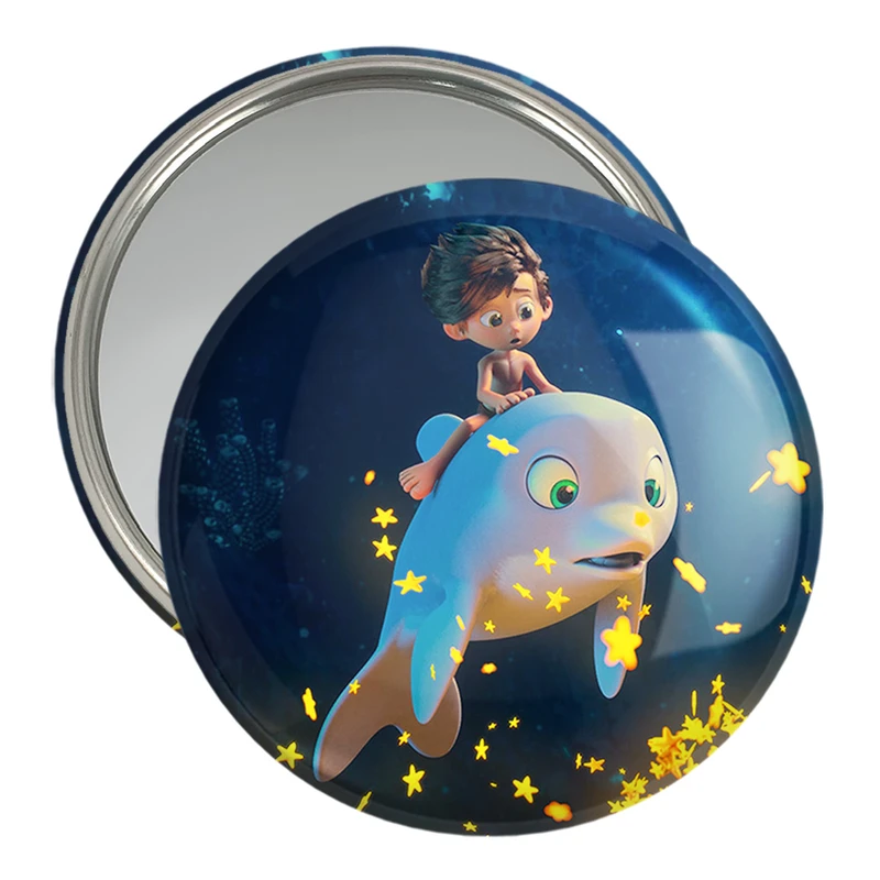 آینه جیبی خندالو مدل انیمیشن پسر دلفینی کد 26704