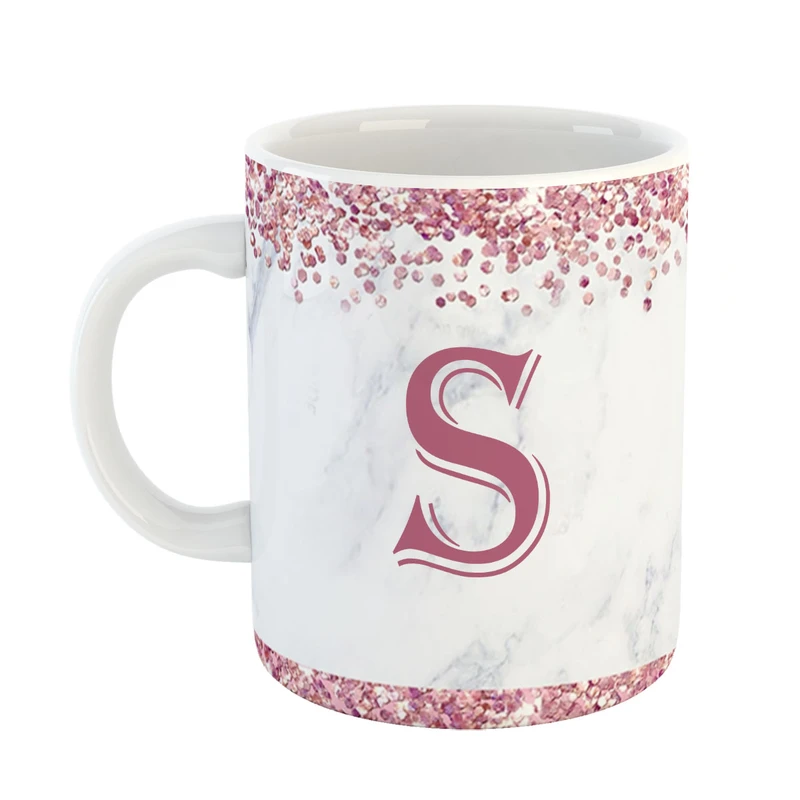 ماگ پاد افرین مدل فانتزی طرح حرف S کد 10