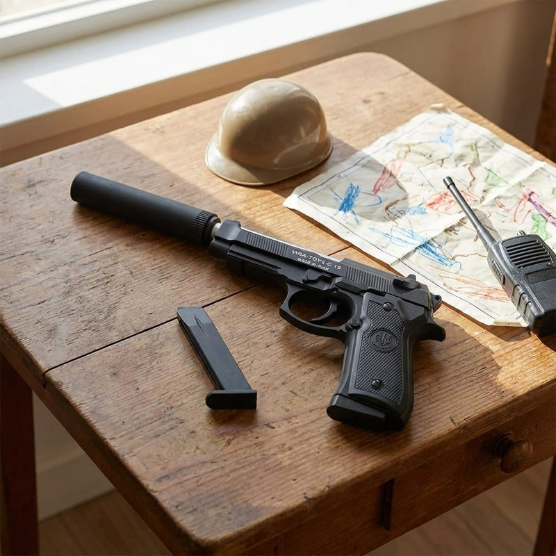 تفنگ بازی ناب سل مدل کلت خشاب خور C19 کد AIRSOFT GUN C19 مناسب برای نوجوانان