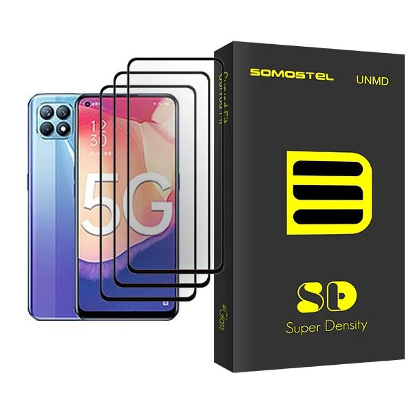 محافظ صفحه نمایش سوماستل مدل SD Glass MIX003 مناسب برای گوشی موبایل اوپو Reno4 SE بسته سه عددی