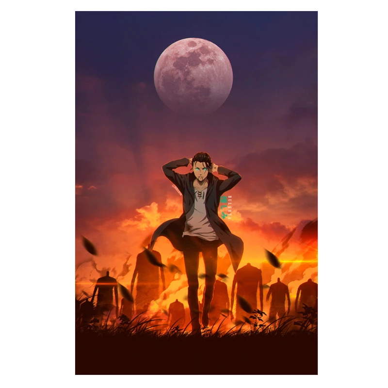 پوستر مدل ارن ییگر Eren yeager طرح انیمه Attack on titan کد 317