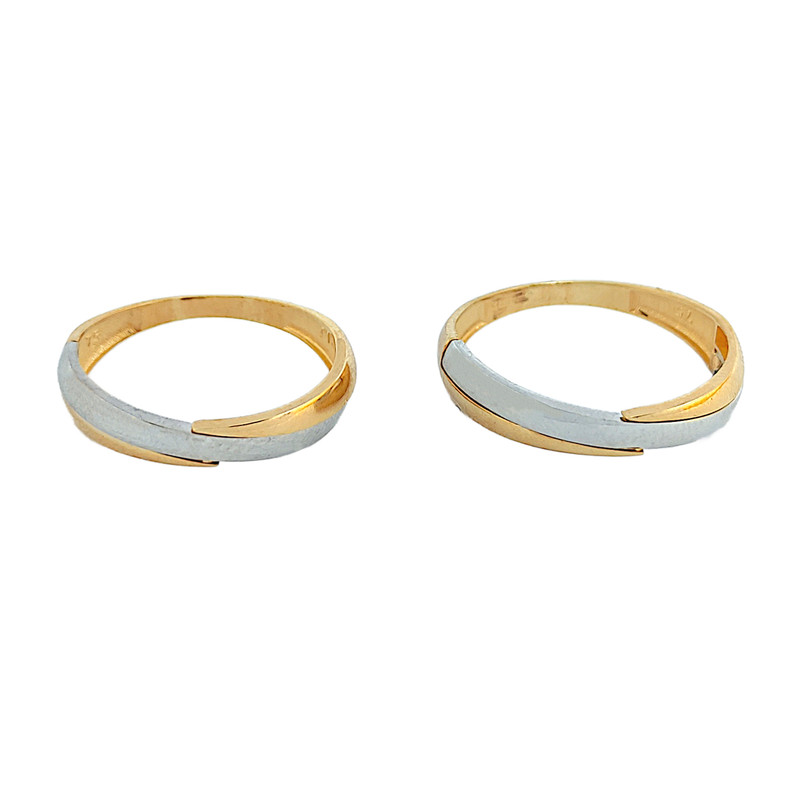 ست حلقه طلا 18 عیار زنانه و مردانه افرا مدل لوکس 429