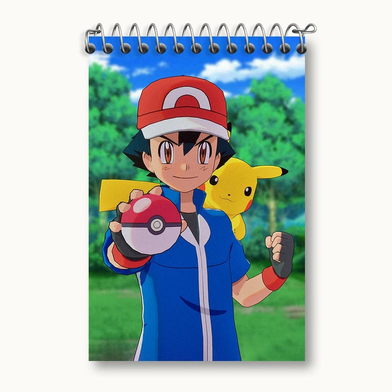 دفتر یادداشت 50 برگ خندالو مدل انیمه پوکمون (Pokemon) کد F2110
