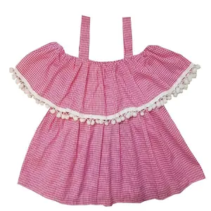 پیراهن دخترانه مدل چتری رنگ صورتی