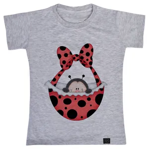 تی شرت آستین کوتاه دخترانه 27 مدل کفشدوزک کد W32