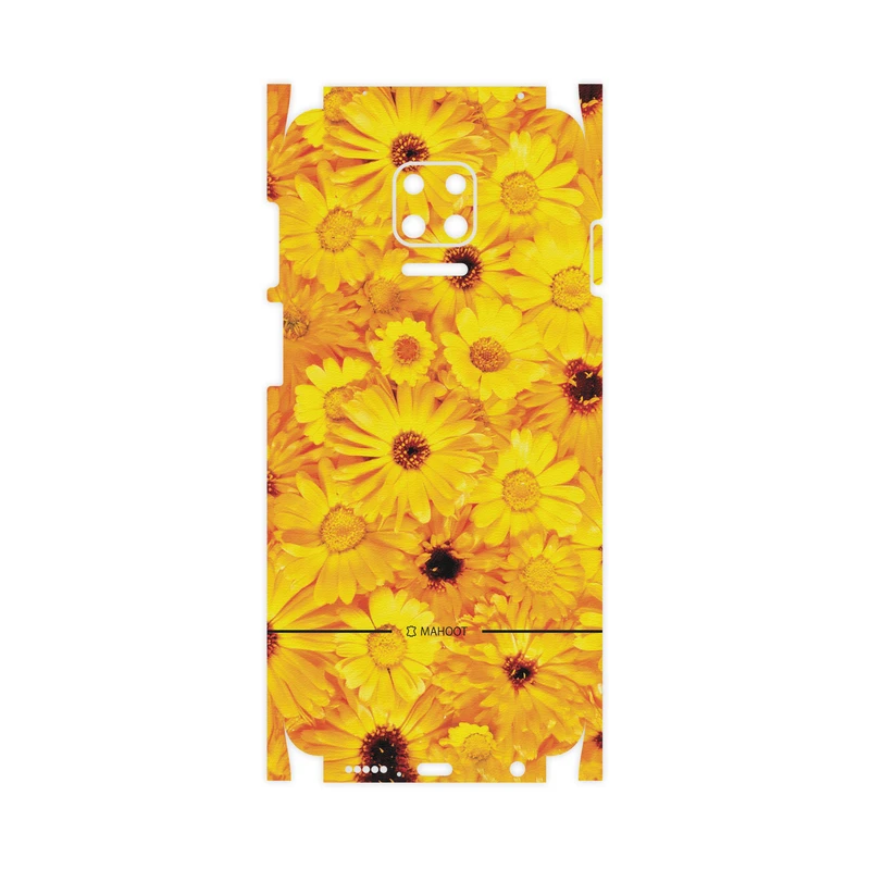 برچسب پوششی ماهوت مدل Yellow-Flower-FullSkin مناسب برای گوشی موبایل شیائومی Redmi Note 9s