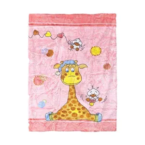 پتو گلبافت مدل زرافه سایز 110*160 سانتی متر