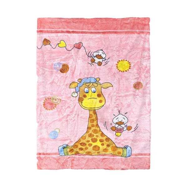 پتو گلبافت مدل زرافه سایز 110*160 سانتی متر