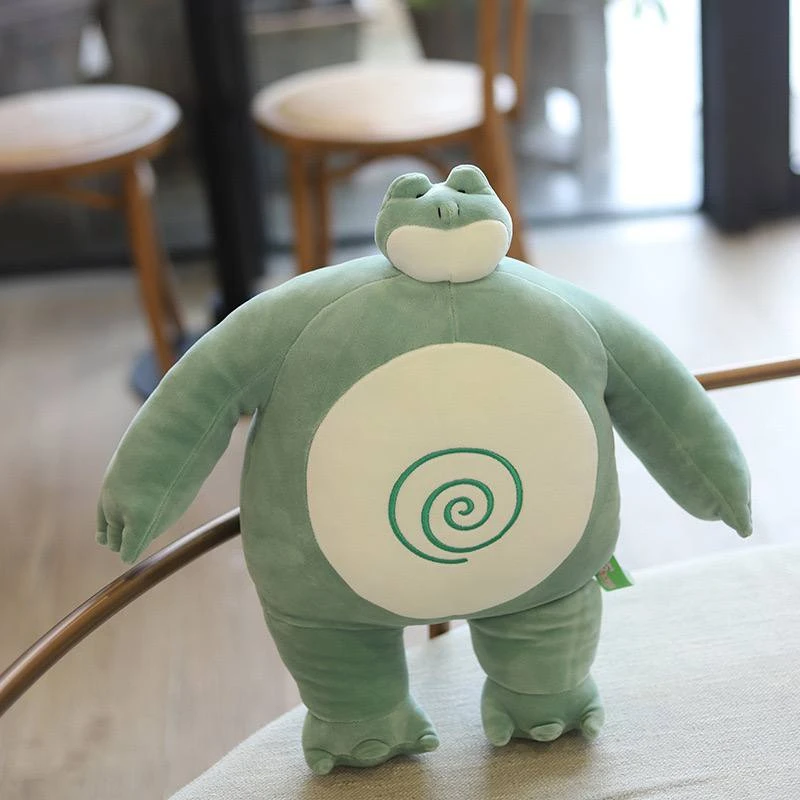 عروسک طرح حیوانات شکم گنده مدل قورباغه کد I110 ارتفاع 35 سانتی‌متر