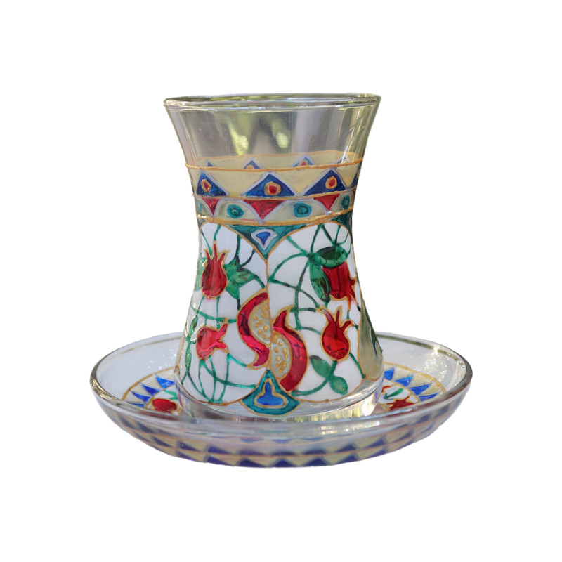 ست استکان نعلبکی مدل Pomegranate کد 3803394  