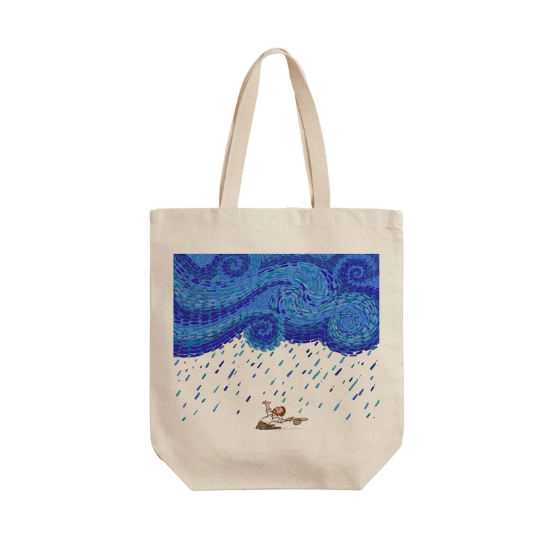 ساک خرید ترمه طراحان ایده مدل پترن ون گوگ کد strm01022 - L