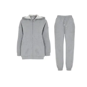 ست سویشرت و شلوار زنانه بنیس مدل 57200701 رنگ طوسی