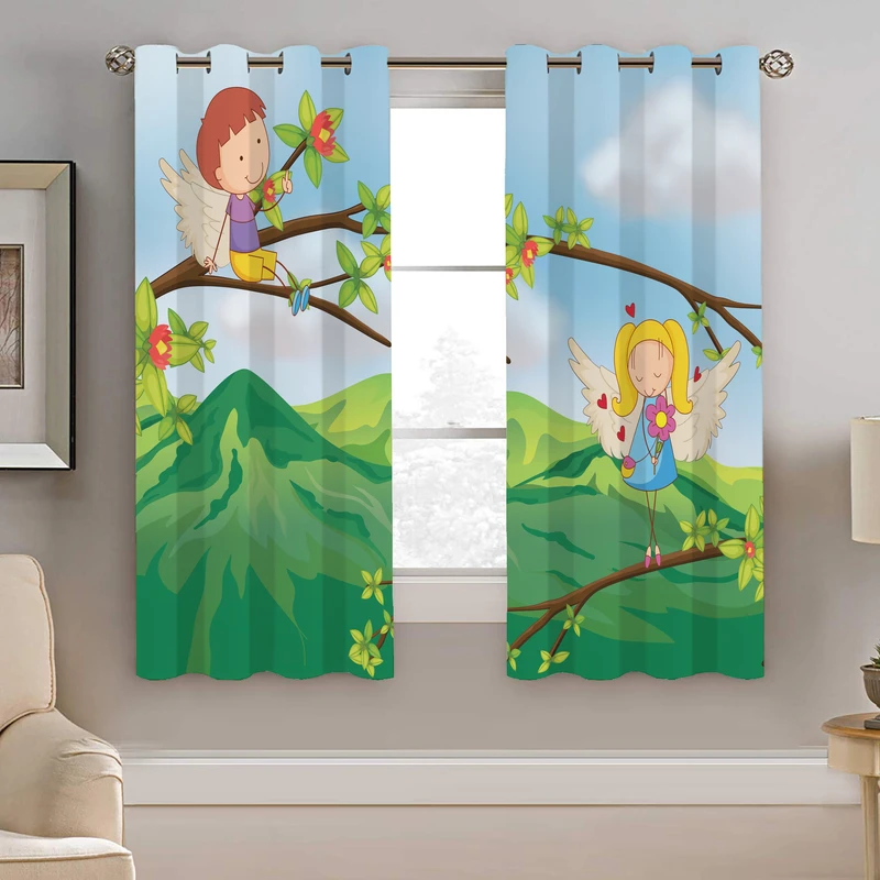 پرده نیروانا طرح کودک  مدل هازان کد 4830 سایز 140×200 سانتی متر