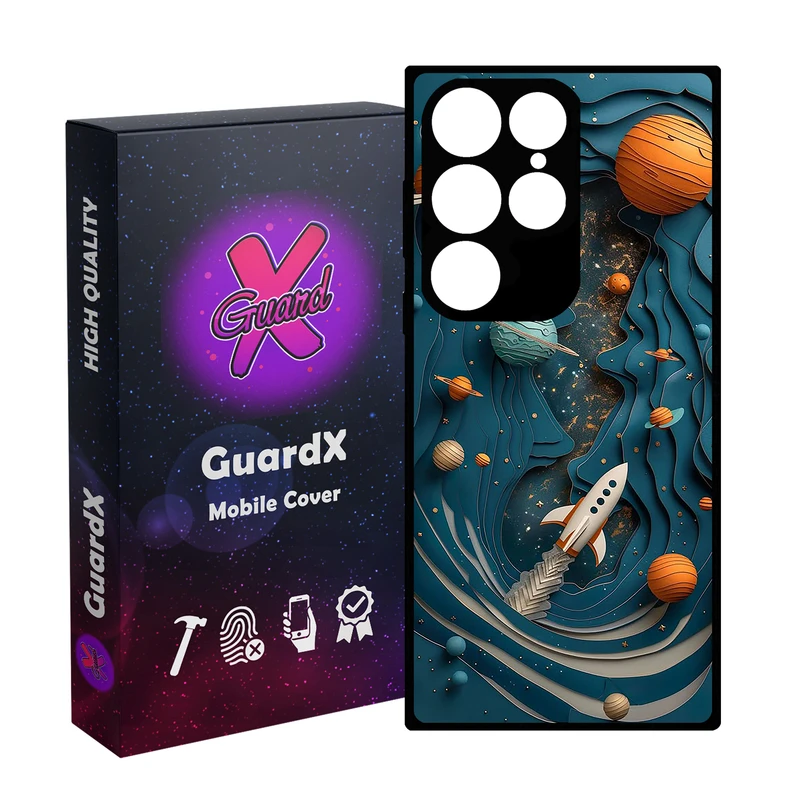 کاور گارد ایکس طرح فضا مدل Glass10750 مناسب برای گوشی موبایل سامسونگ Galaxy S24 Ultra