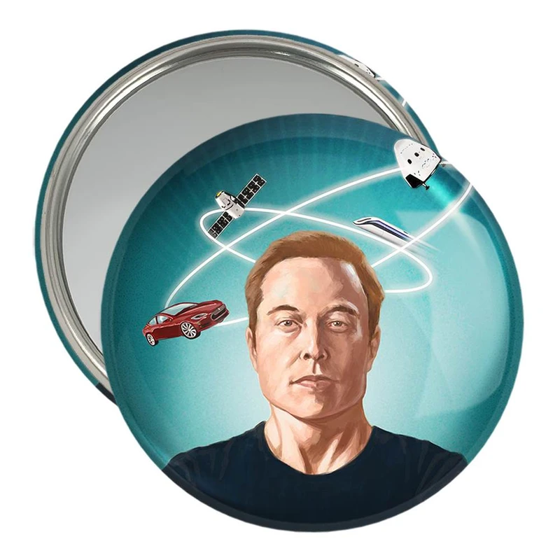 آینه جیبی خندالو مدل ایلان ماسک Elon Musk  کد 10914