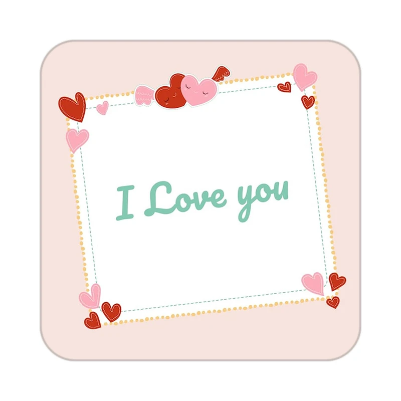 زیر لیوانی کاکتی طرح عاشقانه مدل mp37857