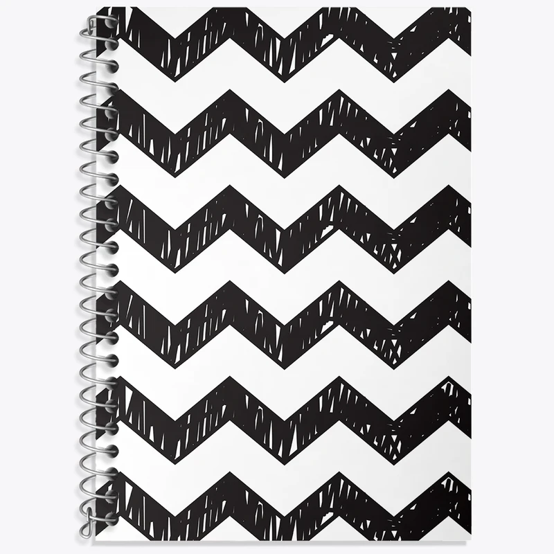 دفتر لغت 50 برگ خندالو طرح پترن مشکی و سفید کد N94