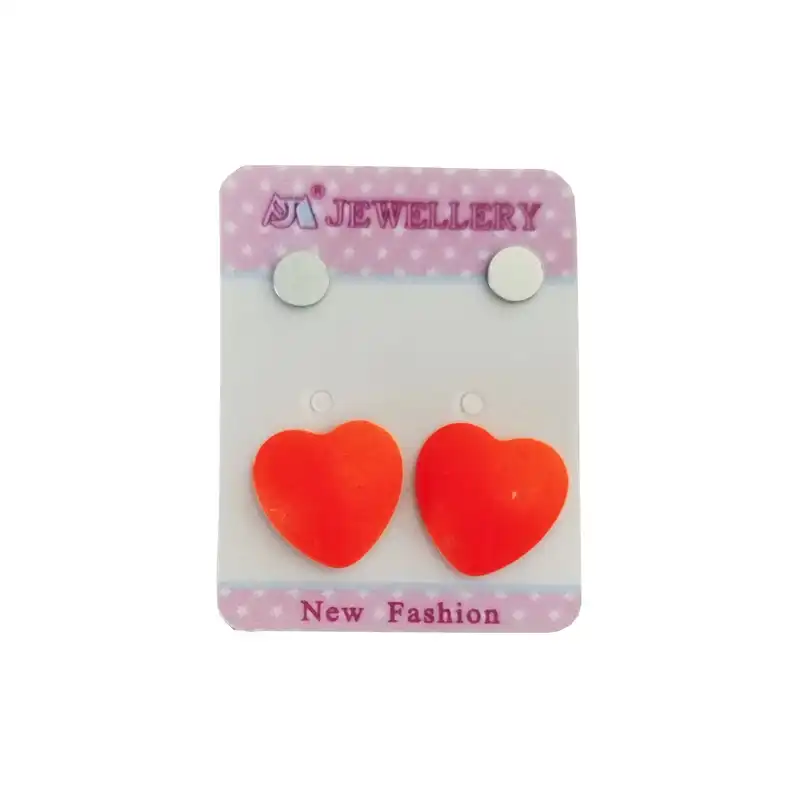 گوشواره زنانه مدل قلب کد 1012 بسته 2 عددی
