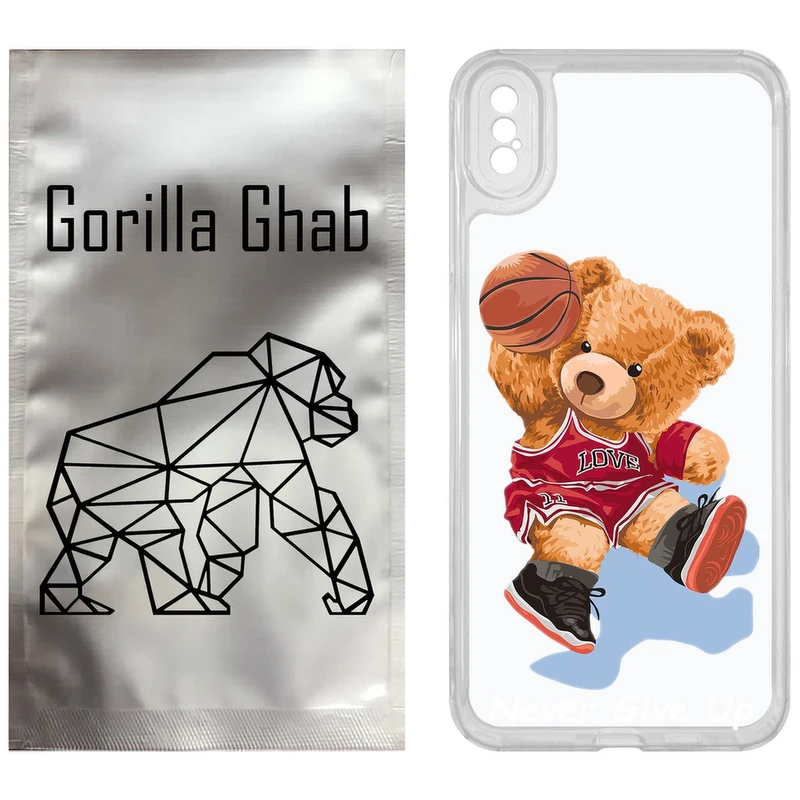 کاور گوریلا قاب مدل CLG کد 63 طرح خرس ورزشکار مناسب برای گوشی موبایل اپل iPhone XS Max