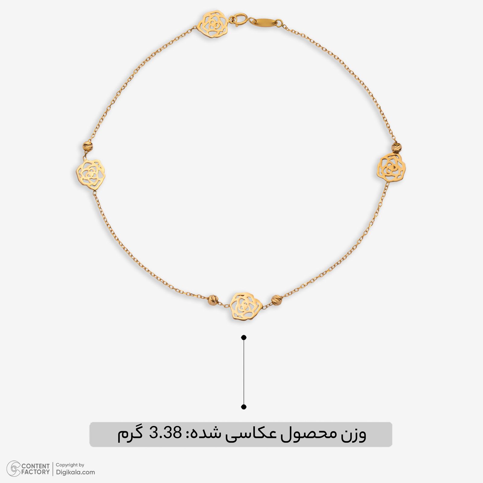 پابند طلا 18 عیار زنانه گلدم مدل B447016 -  - 6