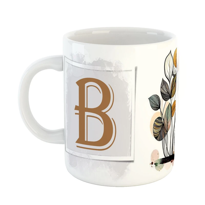 ماگ پاد افرین مدل گل طرح حرف  B کد 5