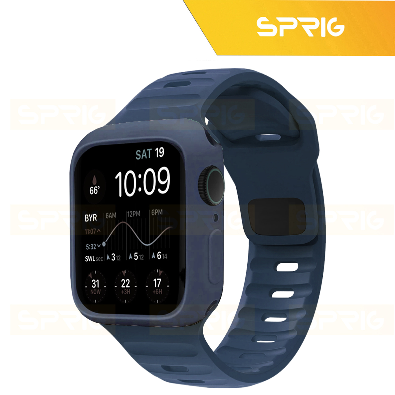 بند اسپریگ مدل Spig Protection مناسب برای اپل واچ Ultra / Ultra 2 49mm به همراه کاور