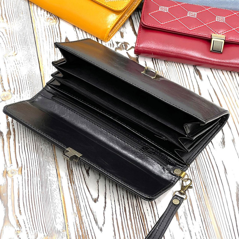 کیف پول زنانه مدل گلدوزی دسته دار کد KZD9-550