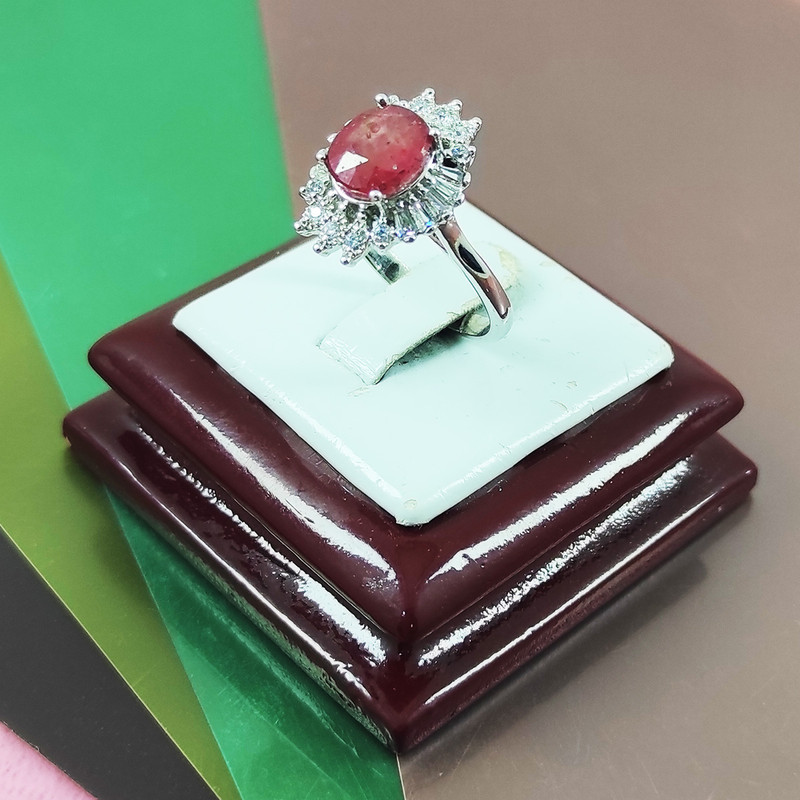 انگشتر نقره زنانه سلین کالا مدل یاقوت سرخ کد MPS-9