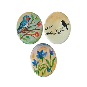 مگنت یخچال طرح گل و مرغ MT9 مجموعه 3عددی