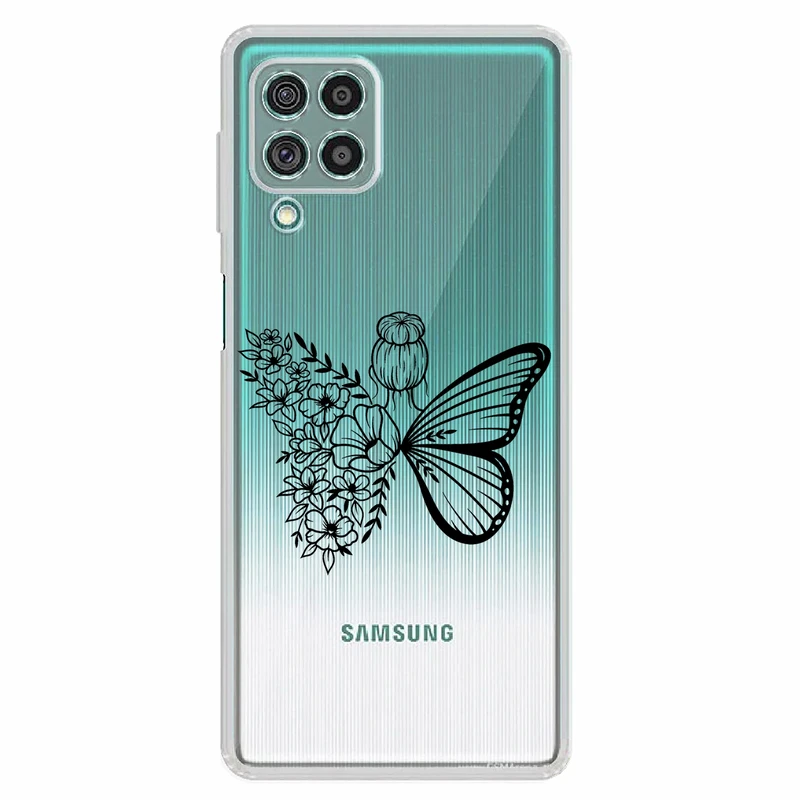 کاور مگافون طرح دختر پروانه ای مدل C53-B مناسب برای گوشی موبایل سامسونگ Galaxy A22 4G
