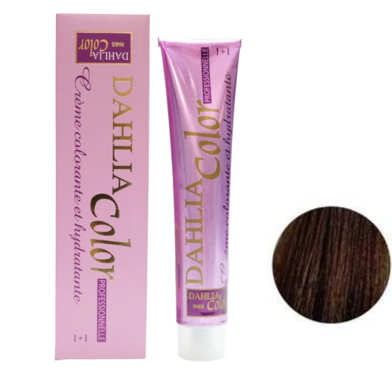 رنگ مو داهلیا مدل paris شماره 7.7 حجم 100 میلی لیتر رنگ بلوند نسکافه ای متوسط