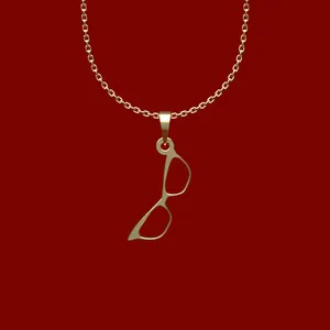 گردنبند طلا 18 عیار زنانه مدوپد مدل عینک کد Q2-1-1179