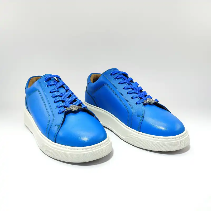 کفش روزمره زنانه کرمانی مدل چرم دستدوز طبیعی کد 510 رنگ آبی