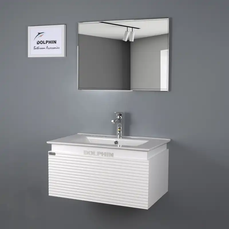 ست کابینت و روشویی دلفین مدل W-7246-bmb به همراه آینه