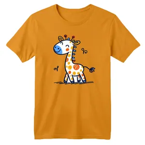 تی‌شرت آستین کوتاه لانگ بچگانه مدل نقاشی زرافه