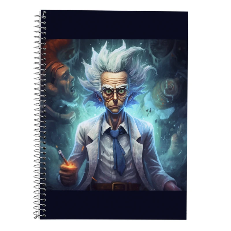 دفتر زبان 50 برگ مدوپد مدل سه خط طرح ریک اند مورتی rick&morty کد DF10891