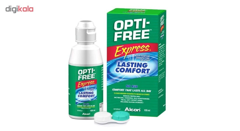 عکس شماره 2 : محلول شستشوی لنز اپتی فری مدل opti free express حجم 120 میلی لیتر